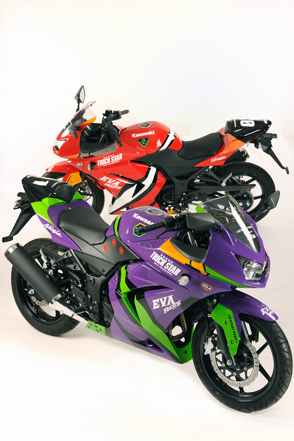 ニンジャ250r エヴァンゲリオン2号機フルカウルセット