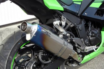 WR’S Ninja 250 エキゾースト ステンレス/オーバル（焼き色）