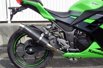 WR’S Ninja 250 エキゾースト カーボン/ラウンド