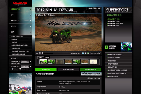 2012 Ninja® ZX™-14R Supersport - Kawasaki.com