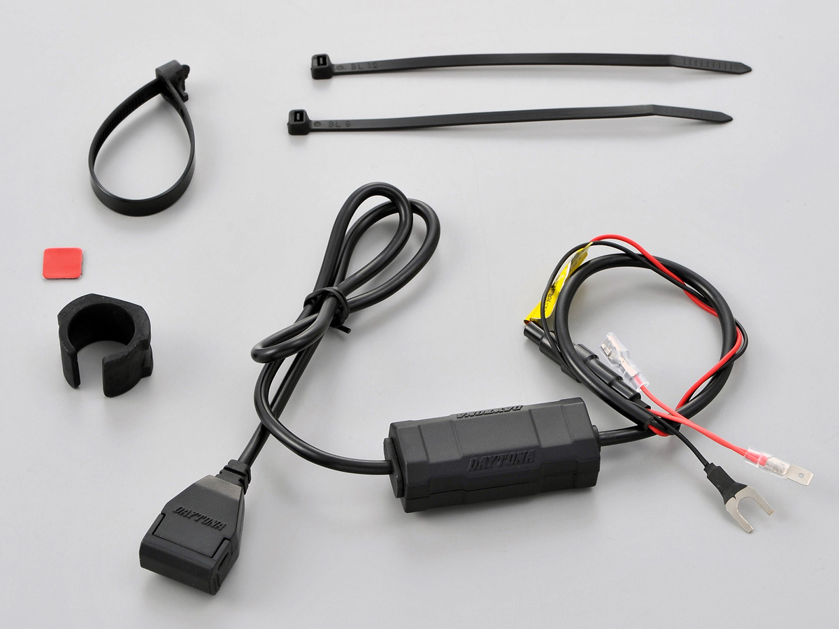 ［加工品］デイトナ バイク専用電源 2.1A  USBポート
