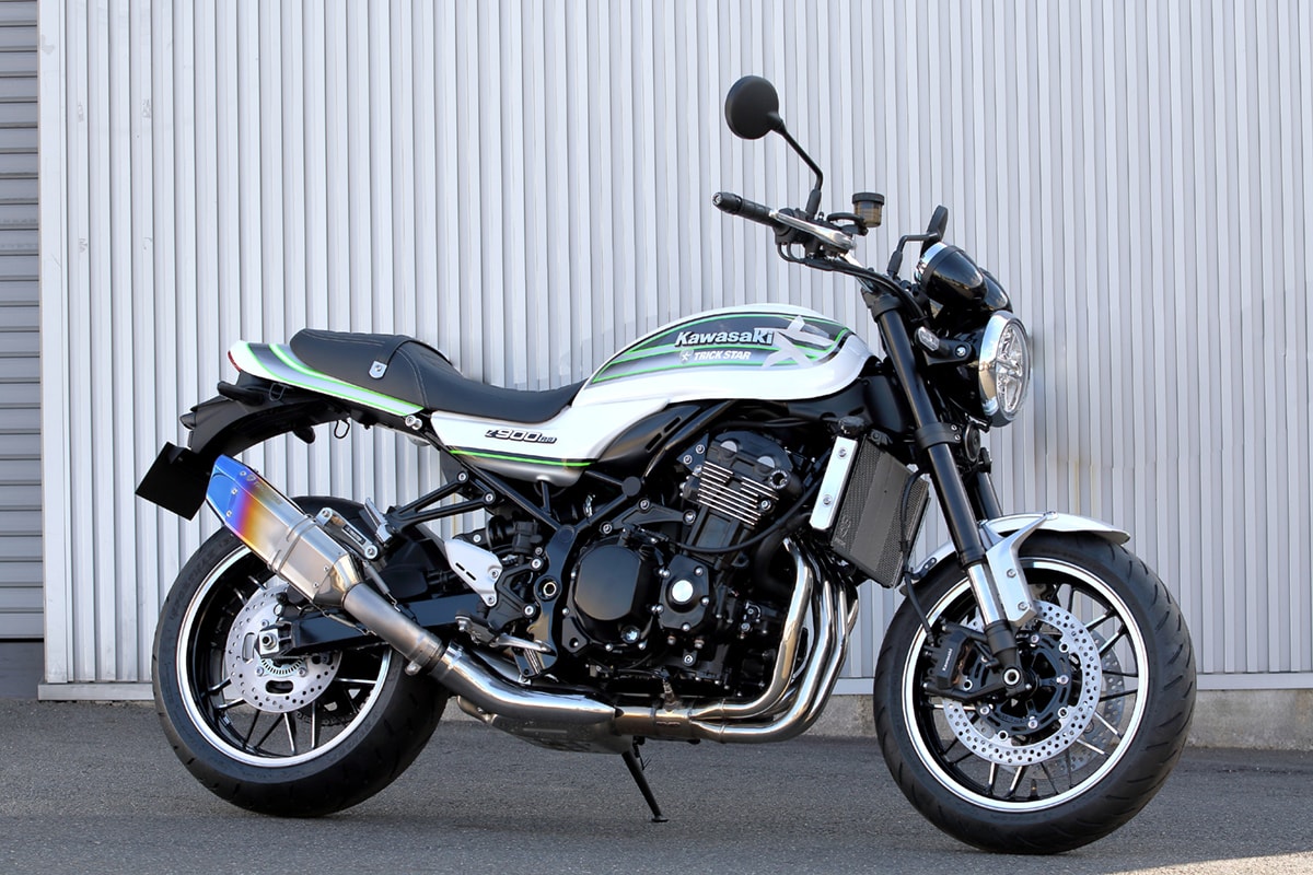 TRICKSTARより、Z900RS用のスリップオンマフラー IKAZUCHIが登場 