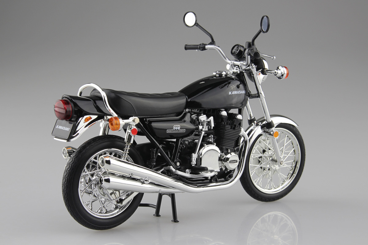 アオシマの1/12完成品バイクシリーズにZ1の新色・ブラックが登場! 純正 