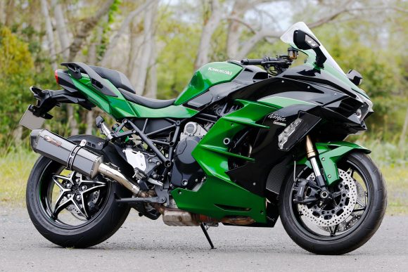 Ninja H2 SX用スリップオンマフラー by ノジマエンジニアリング