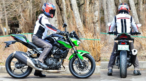 2019年モデル Z400(ER250DKF) ライディングポジション