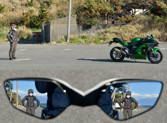 2018年モデル Ninja H2 SX SE(ZX1002BJF) ミラー後方視認性