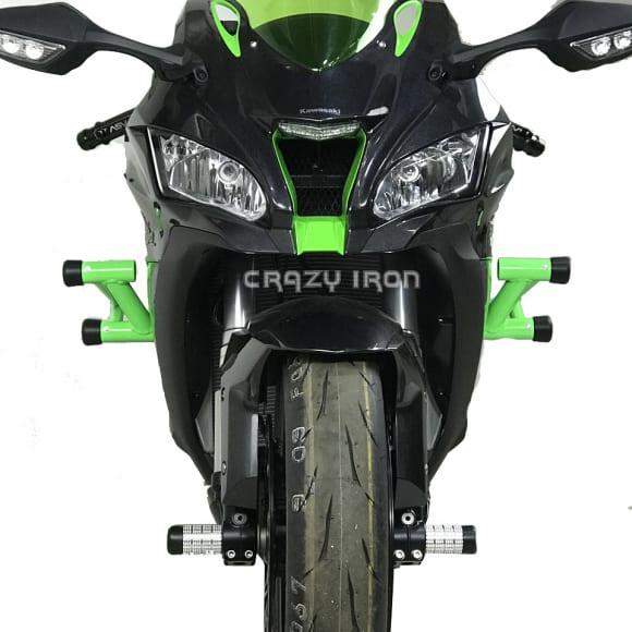 【CrazyIron】エンジンガード RACE RAIL/スライダー Kawasaki Ninja ZX-10R 2011-