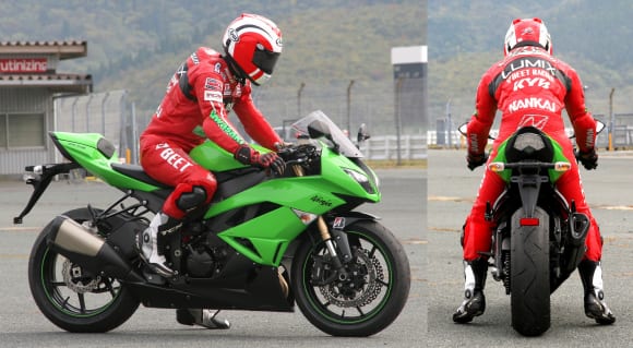 2009年モデル Ninja ZX-6R(ZX600R) 足着き