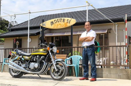 バイク乗りのために手作りした“バイクの駅”