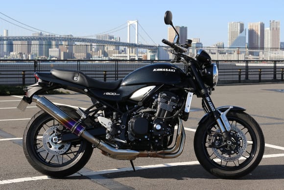 MH ASANO Z900RS/CAFE用スリップオンマフラー ゴールドグラデーション