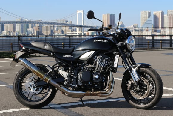 MH ASANO Z900RS/CAFE用スリップオンマフラー ディープパープル