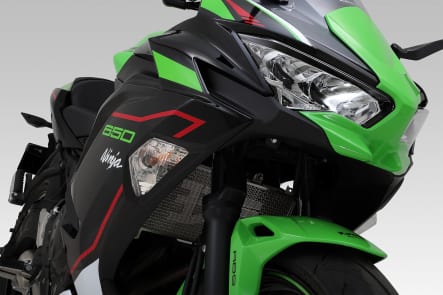 Ninja650(21) ラジエターコアプロテクター ブラックオキサイト