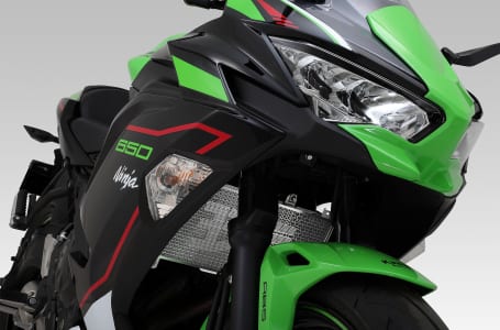 Ninja650(21) ラジエターコアプロテクター シルバー