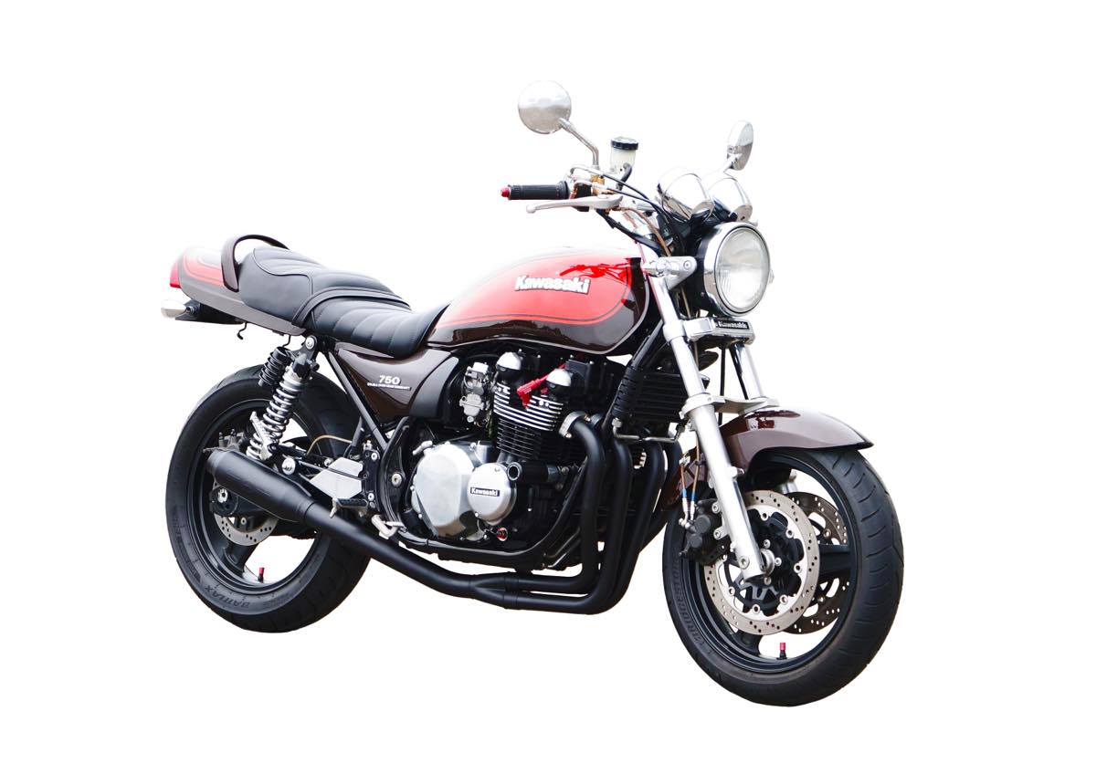 ゼファー750/RS用モリワキモンスターブラックマフラー、ナップスにて